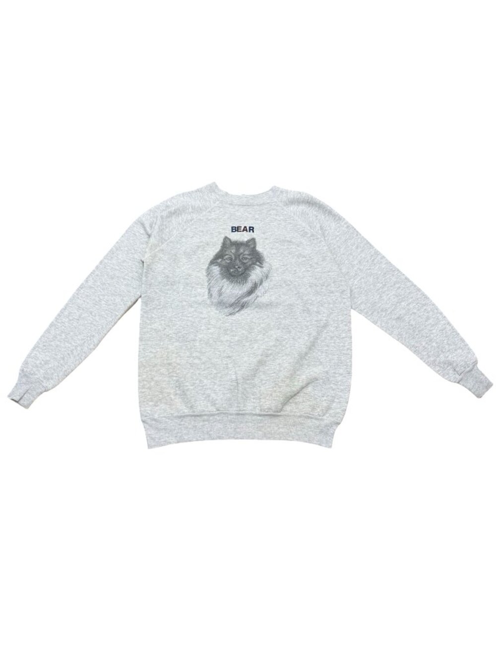 Vintage Pannill Wolf Bear Graphic Crewneck Sweatshirt Gray Made in USA